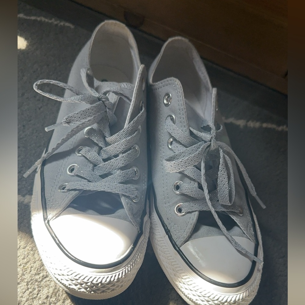 Grey and White converse